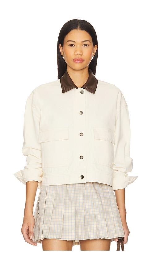 superdown madrigal jacket in cream.