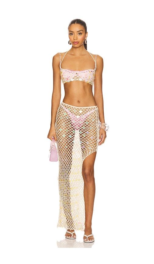 superdown marlie skirt set in neutral.