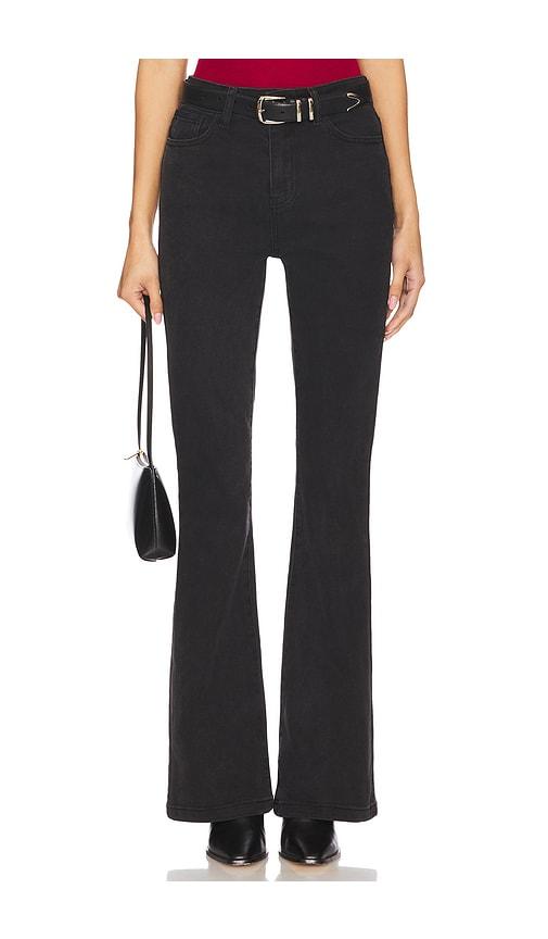 superdown mary flare jeans in black.