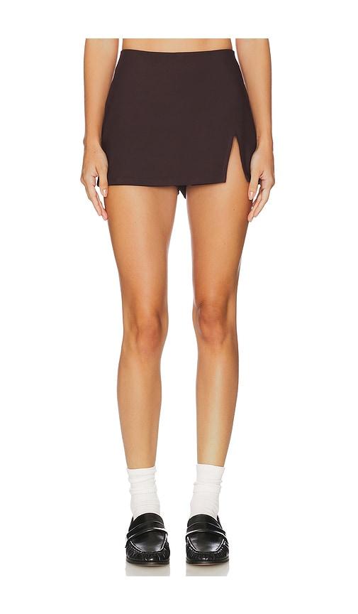 superdown mazarine skort in brown.
