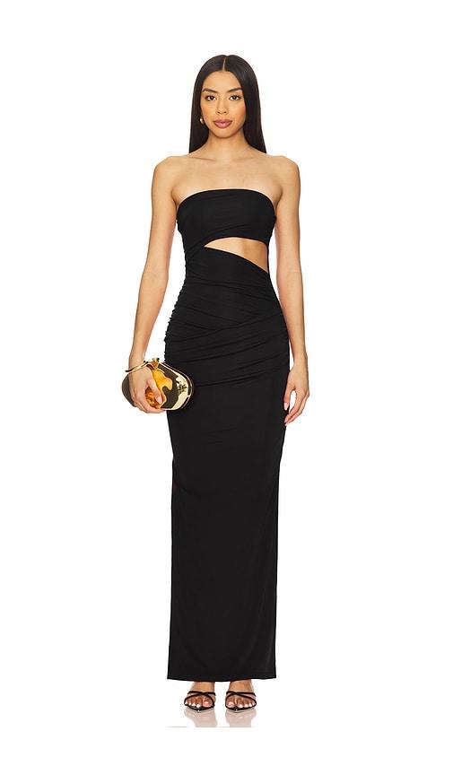 superdown messi maxi dress in black.