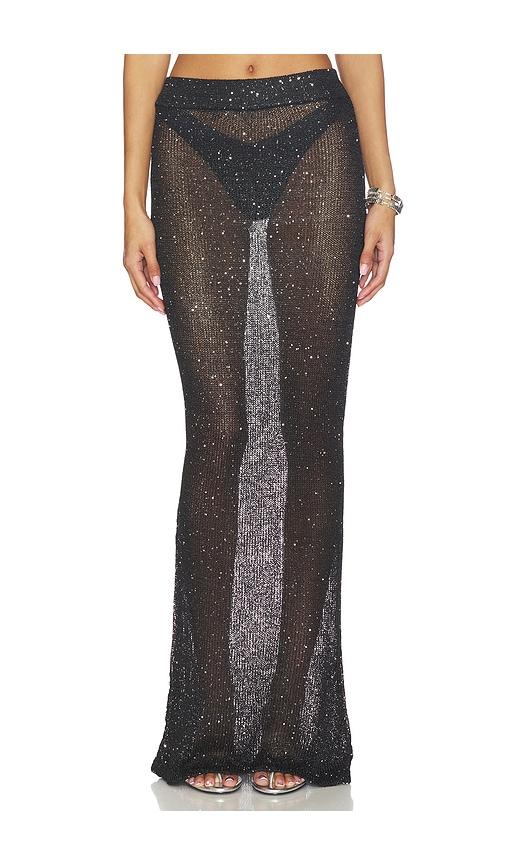 superdown miranda maxi skirt in black.