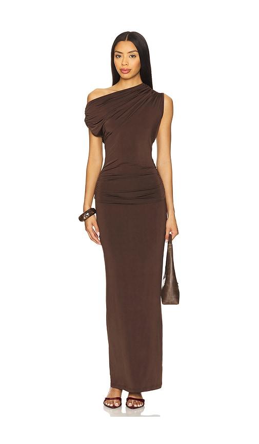 superdown morgana skirt set in chocolate.