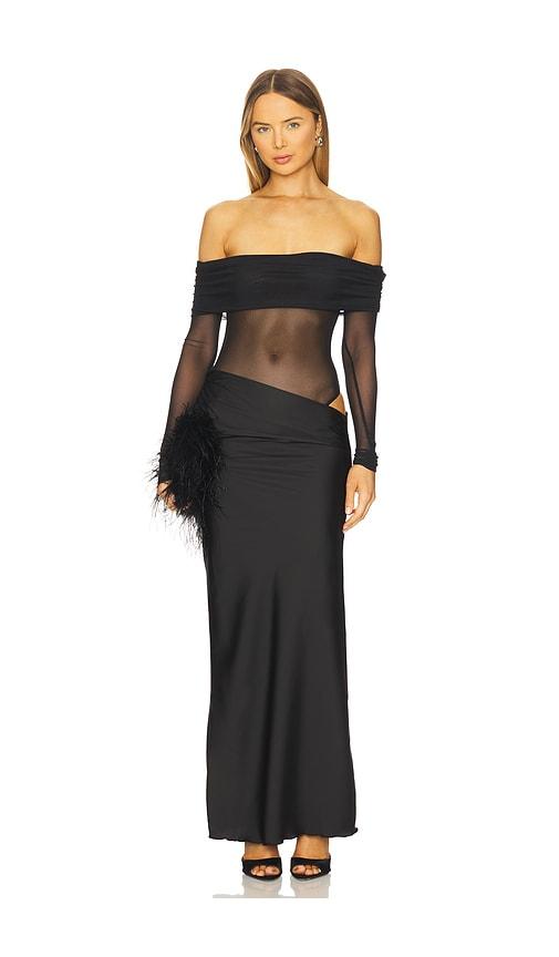superdown mya maxi dress in black.