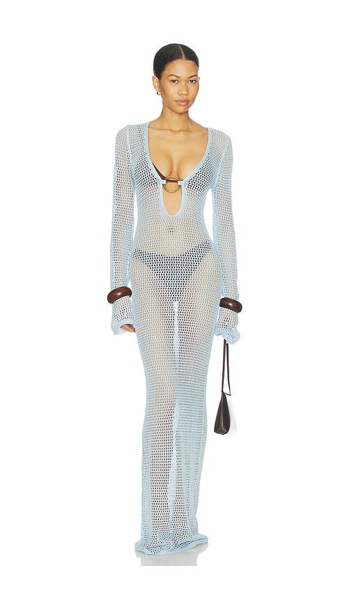 superdown odette maxi dress in baby blue.