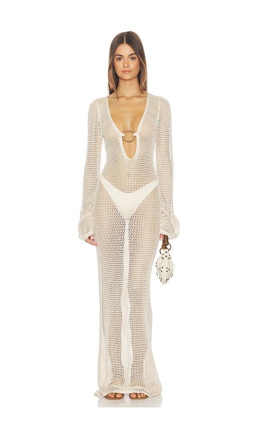 superdown odette maxi dress in ivory.