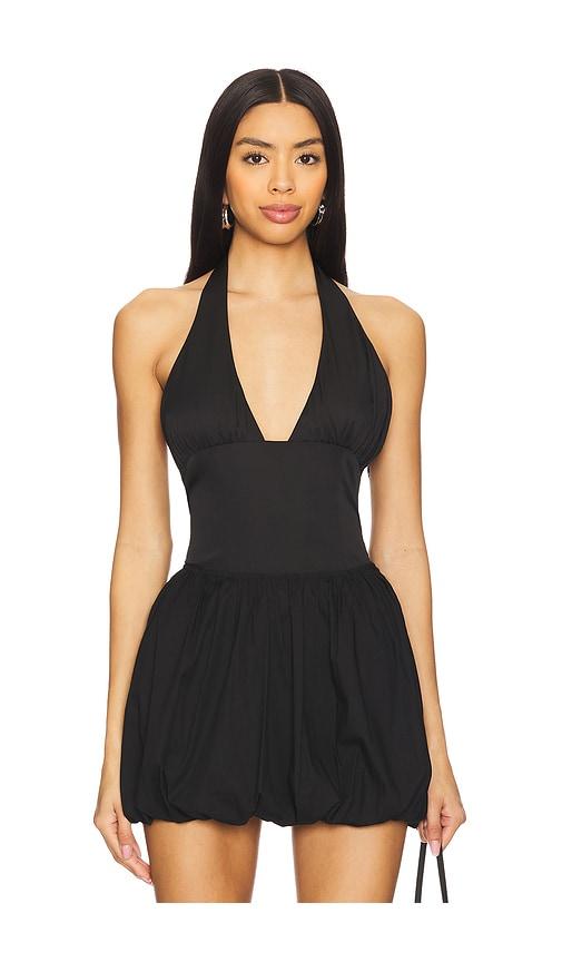 superdown olive halter top in black.