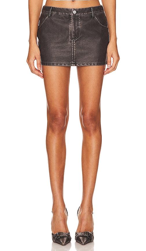 superdown rachel mini skirt in black.