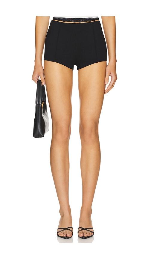 superdown reese hot shorts in black.