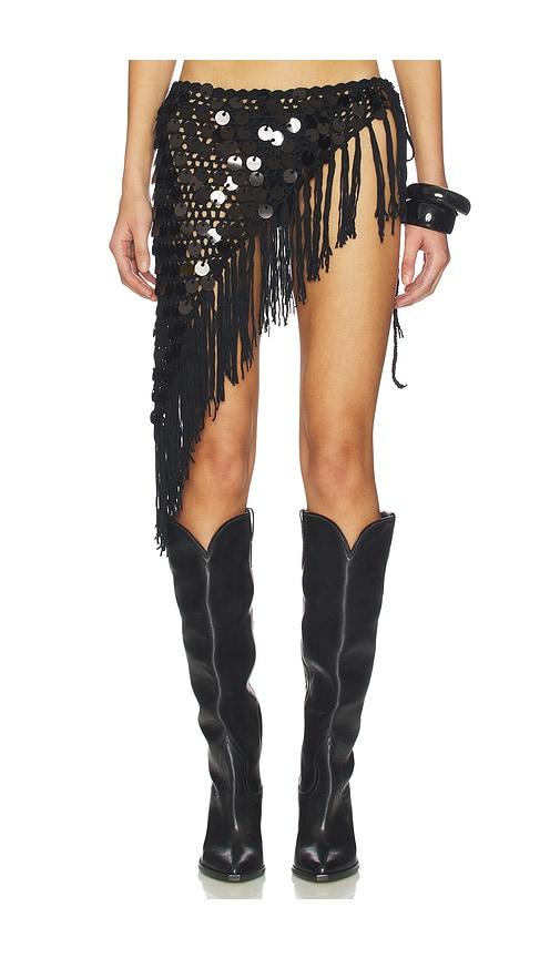 superdown roca tie skirt in black.