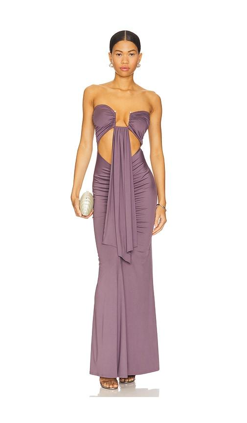 superdown rosy maxi dress in purple.