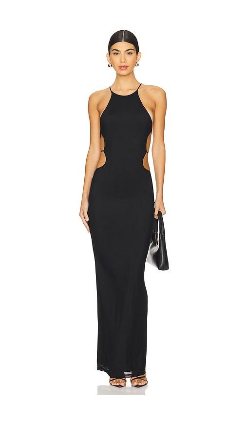 superdown rue maxi dress in black.