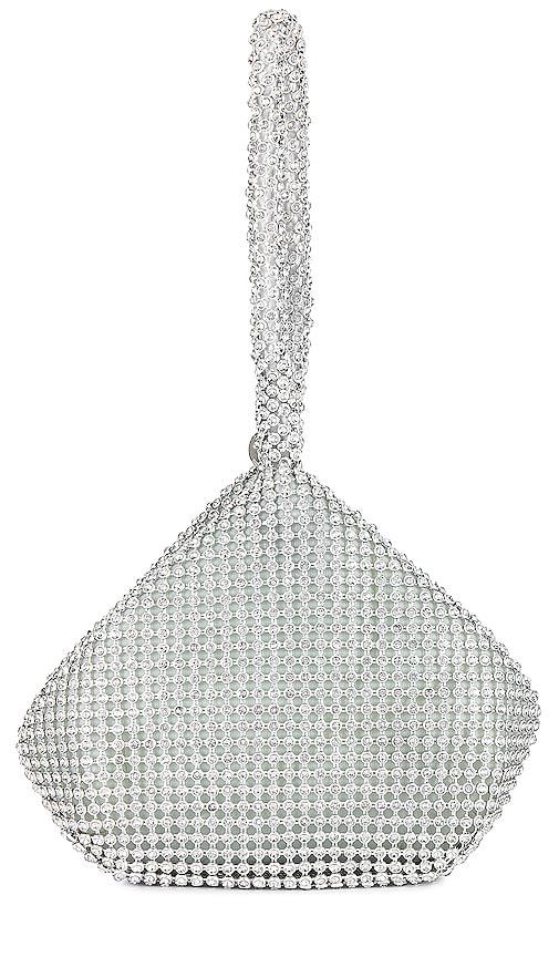 superdown sonia crystal bag in metallic silver.