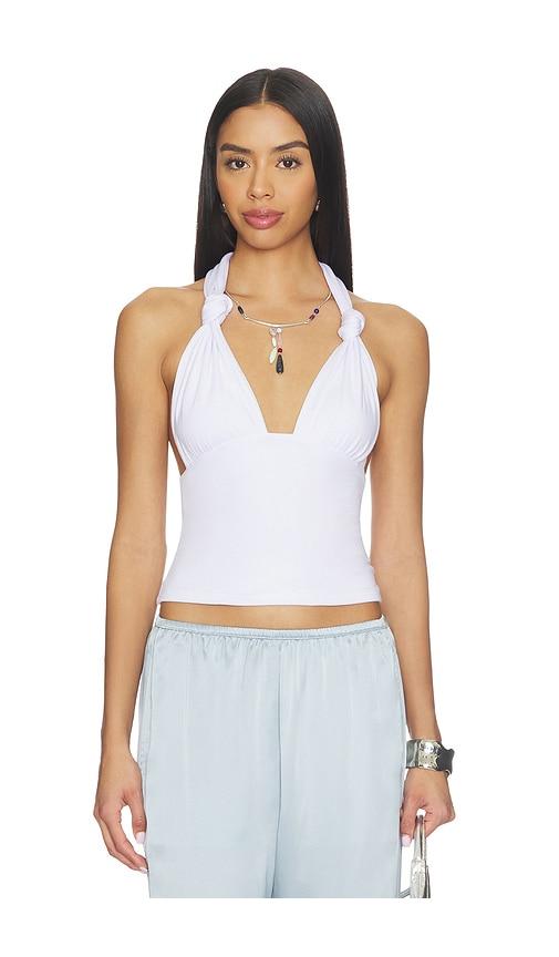 superdown stevie halter top in white.