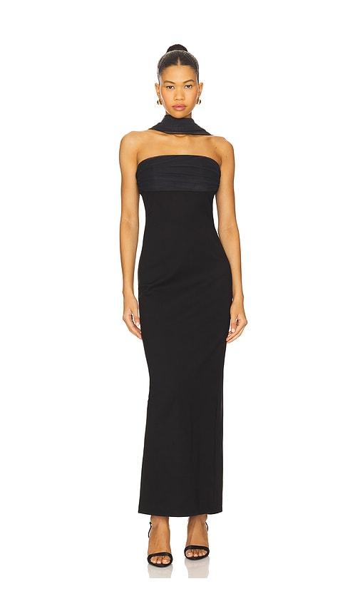 superdown tierra maxi dress in black.