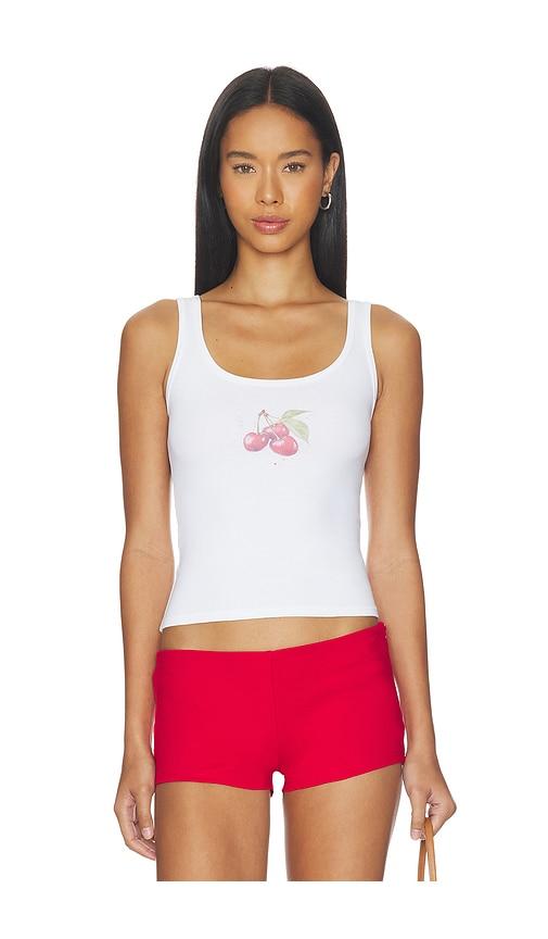 superdown tinsley top in white.