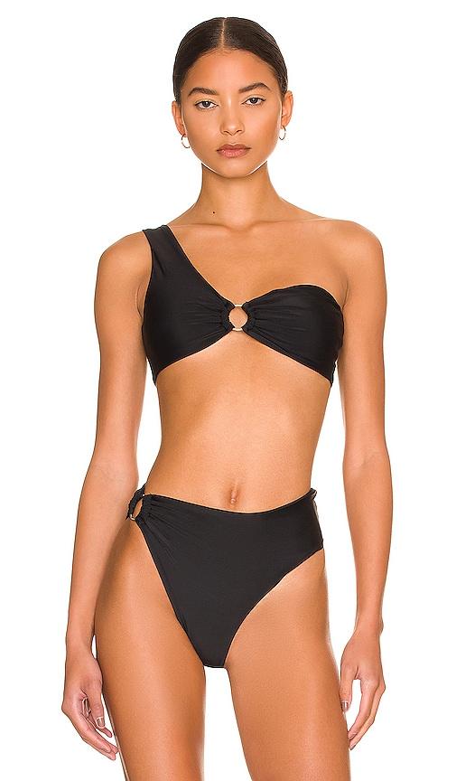 superdown tyler bikini top in black.