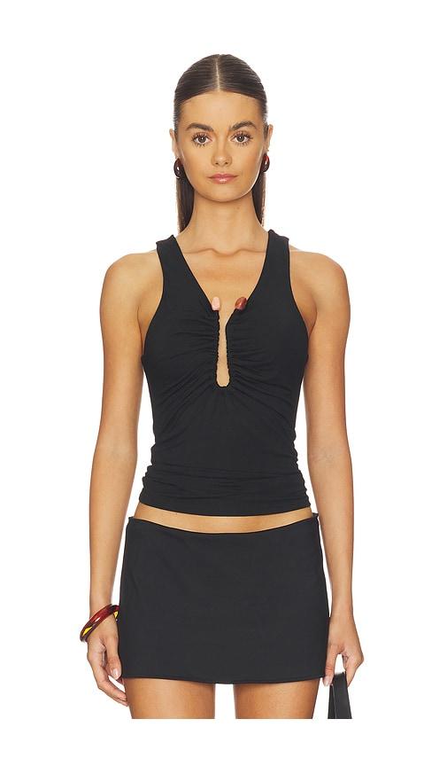 superdown vandelia top in black.
