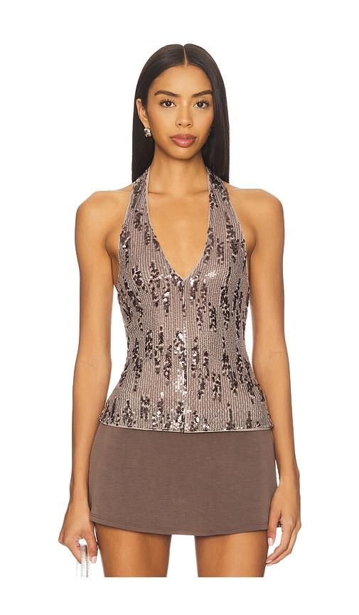 superdown vivian top in grey.