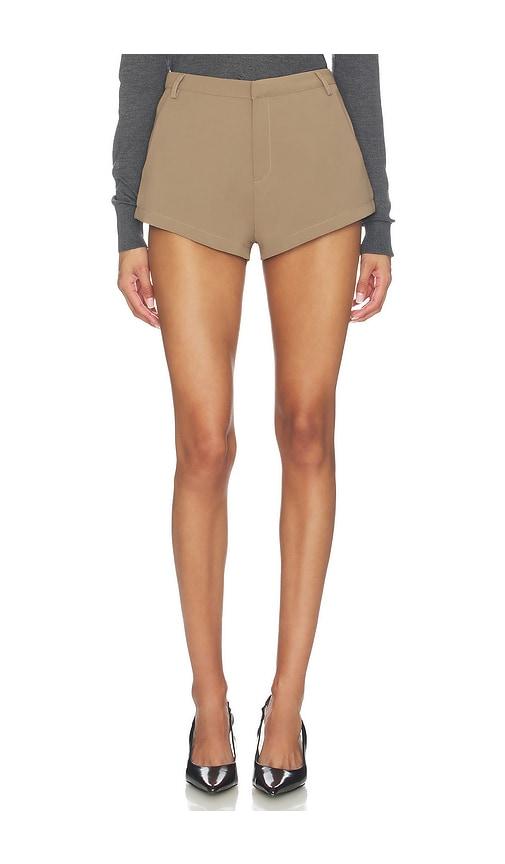 superdown x ivana ramirez jacinth hot short in taupe.