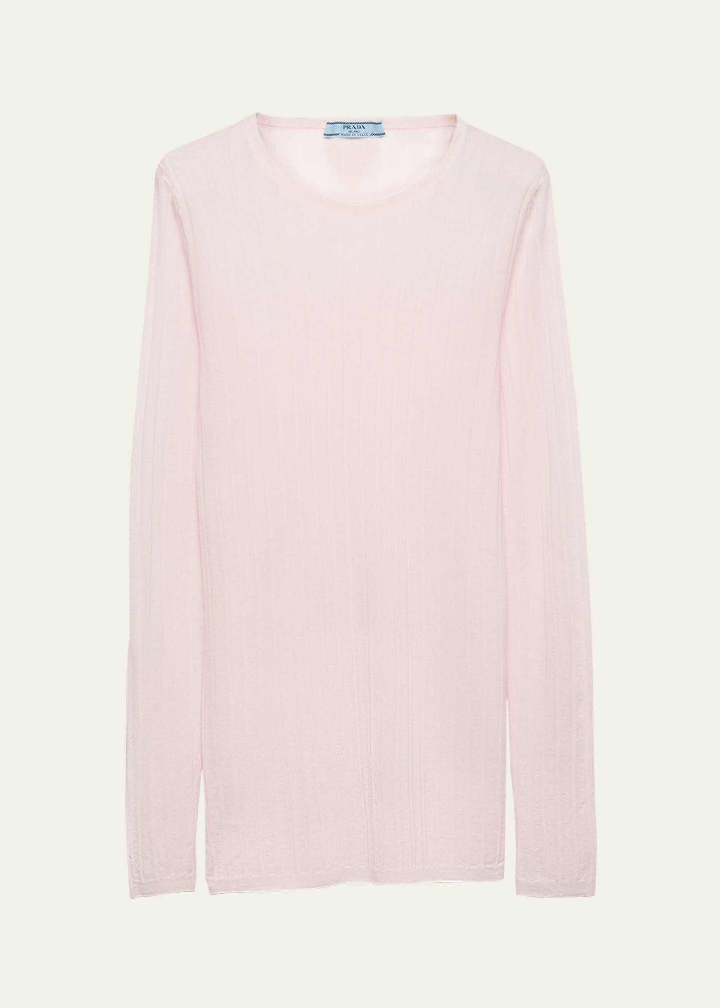 superfine cashmere and silk slim-fit sweater