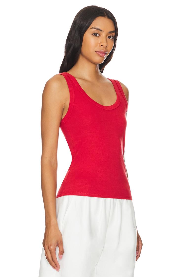 supima rib scoop tank