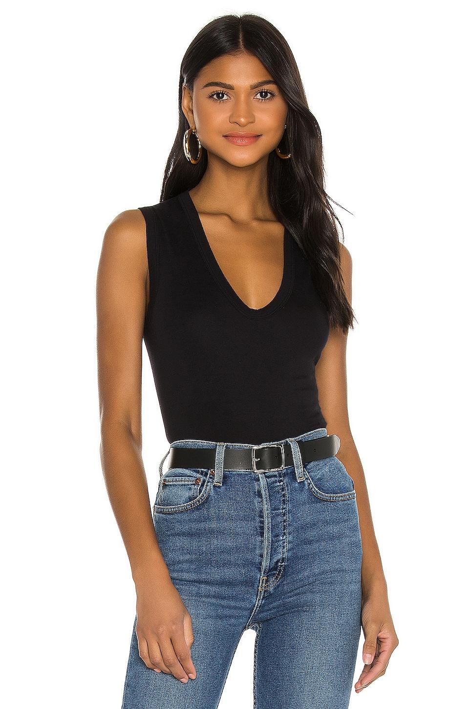 supima sleeveless u tank
