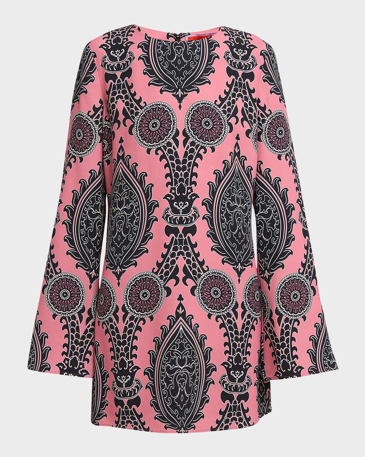 supremes long-sleeve mini swing dress