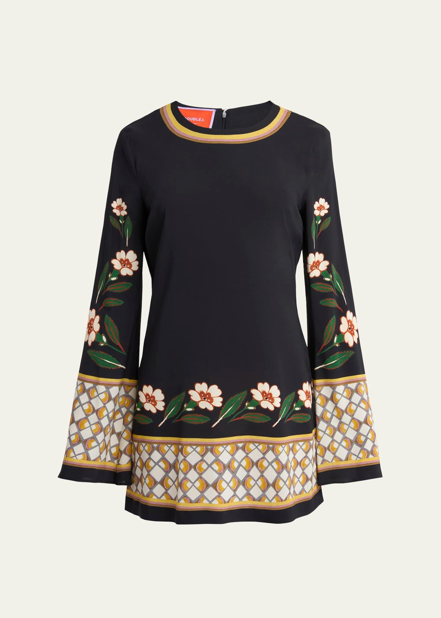 supremes-print mini swing dress