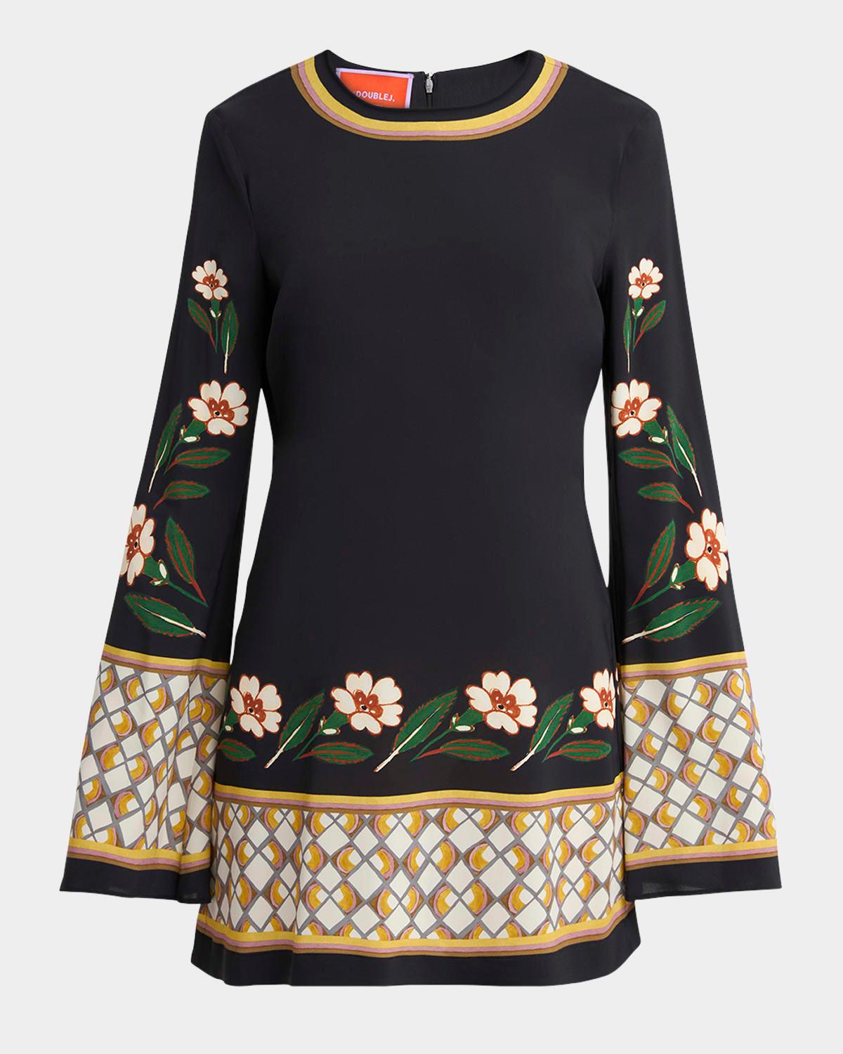 supremes-print mini swing dress