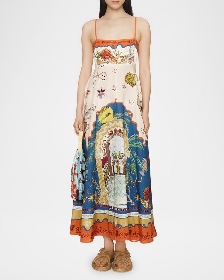 surrealist summer midi sundress