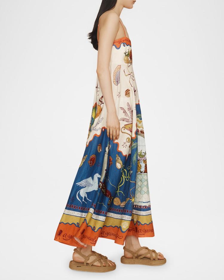 surrealist summer midi sundress