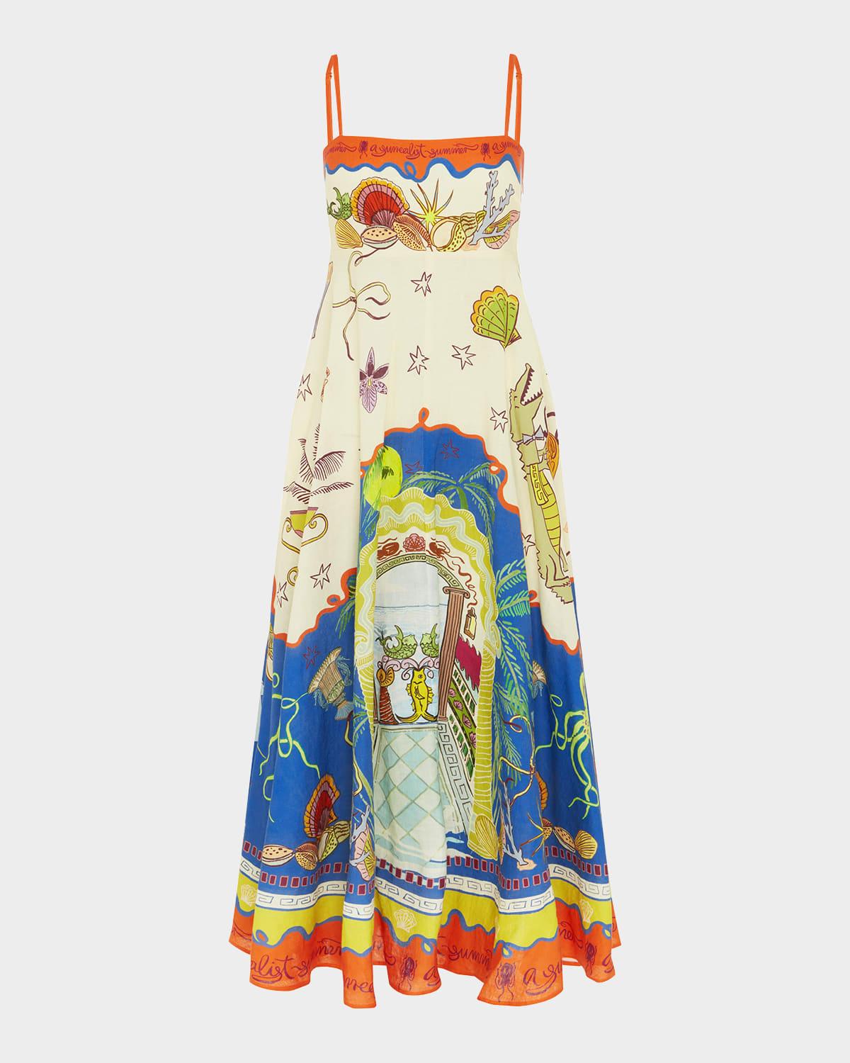 surrealist summer midi sundress