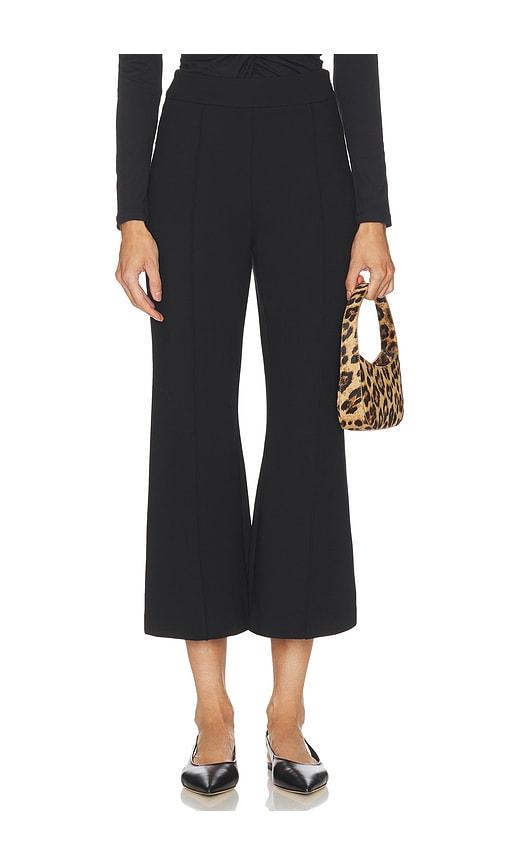 susana monaco double knit crop pant in black.