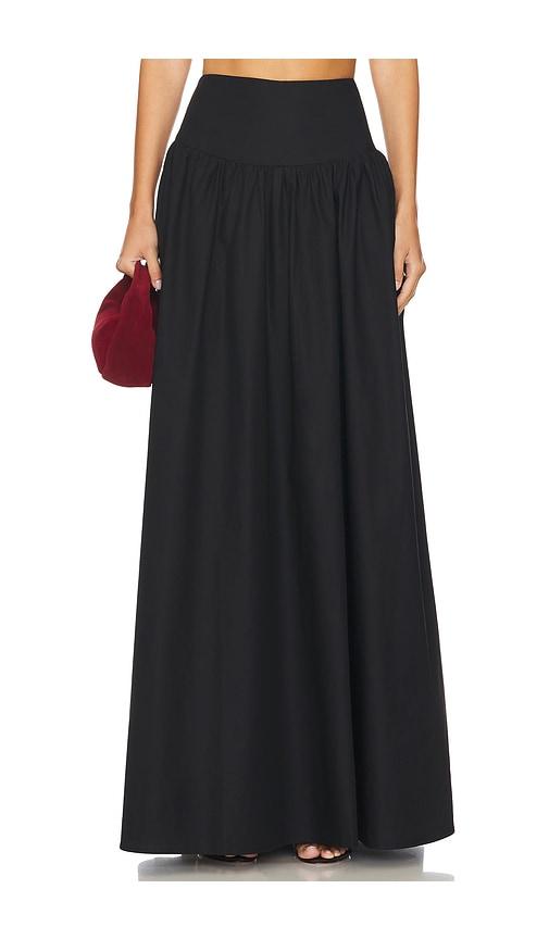 susana monaco drop waist skirt in black.