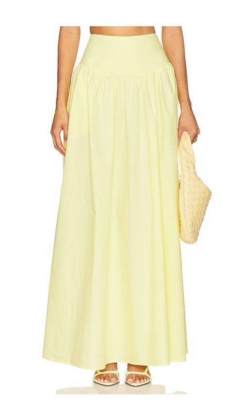 susana monaco drop waist skirt in lemon.