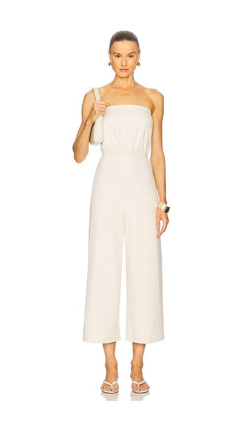 susana monaco jumpsuit in nude.