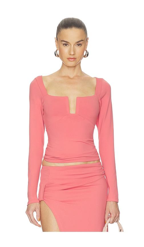susana monaco square wire top in rose.
