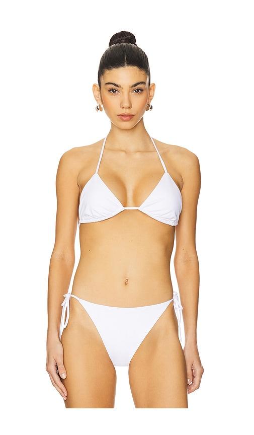 susana monaco string bikini top in white.