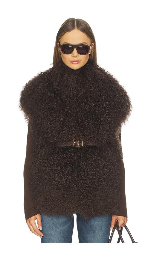 susanna chow carrie vest in chocolate.