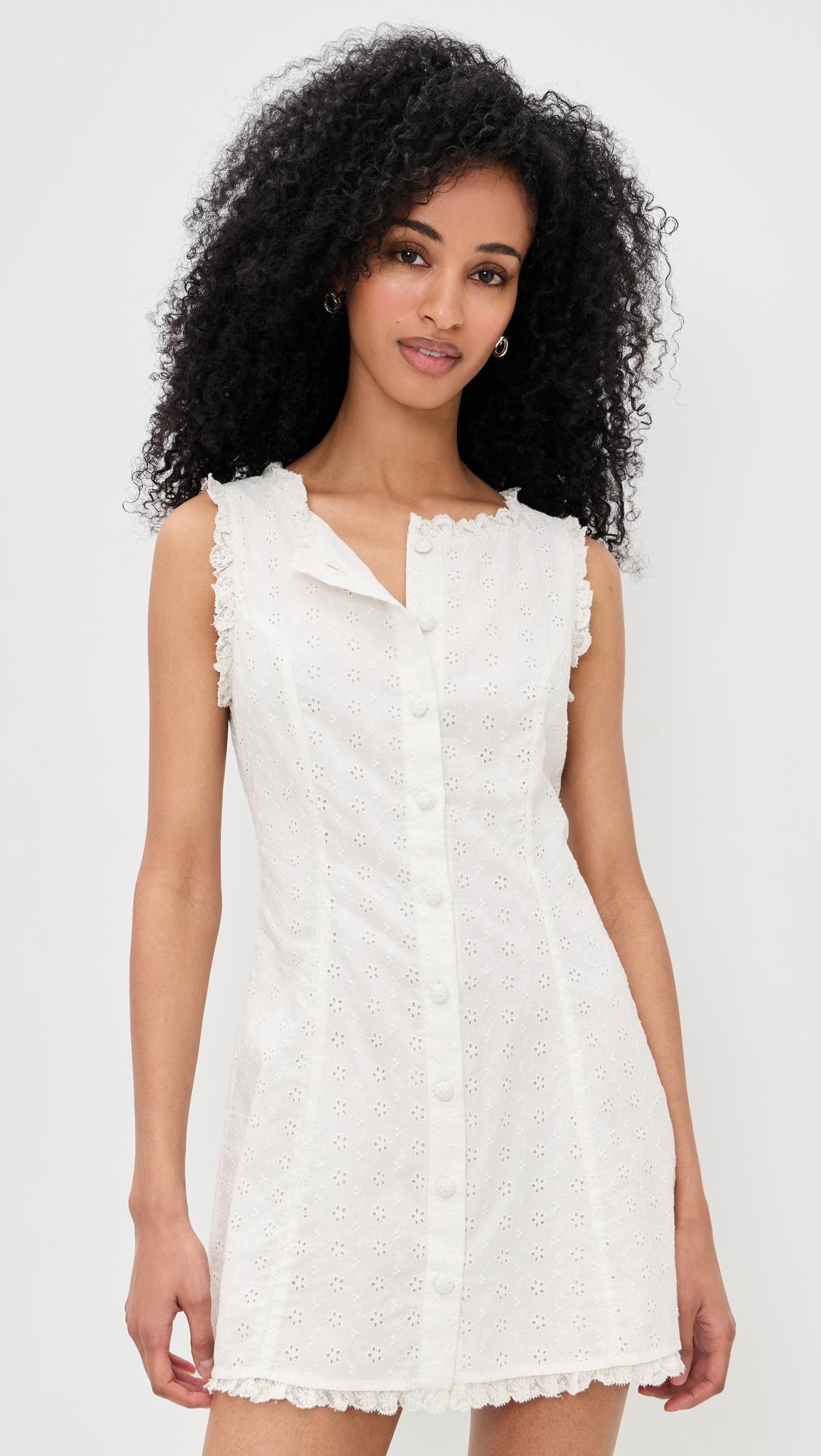 susie eyelet mini dress