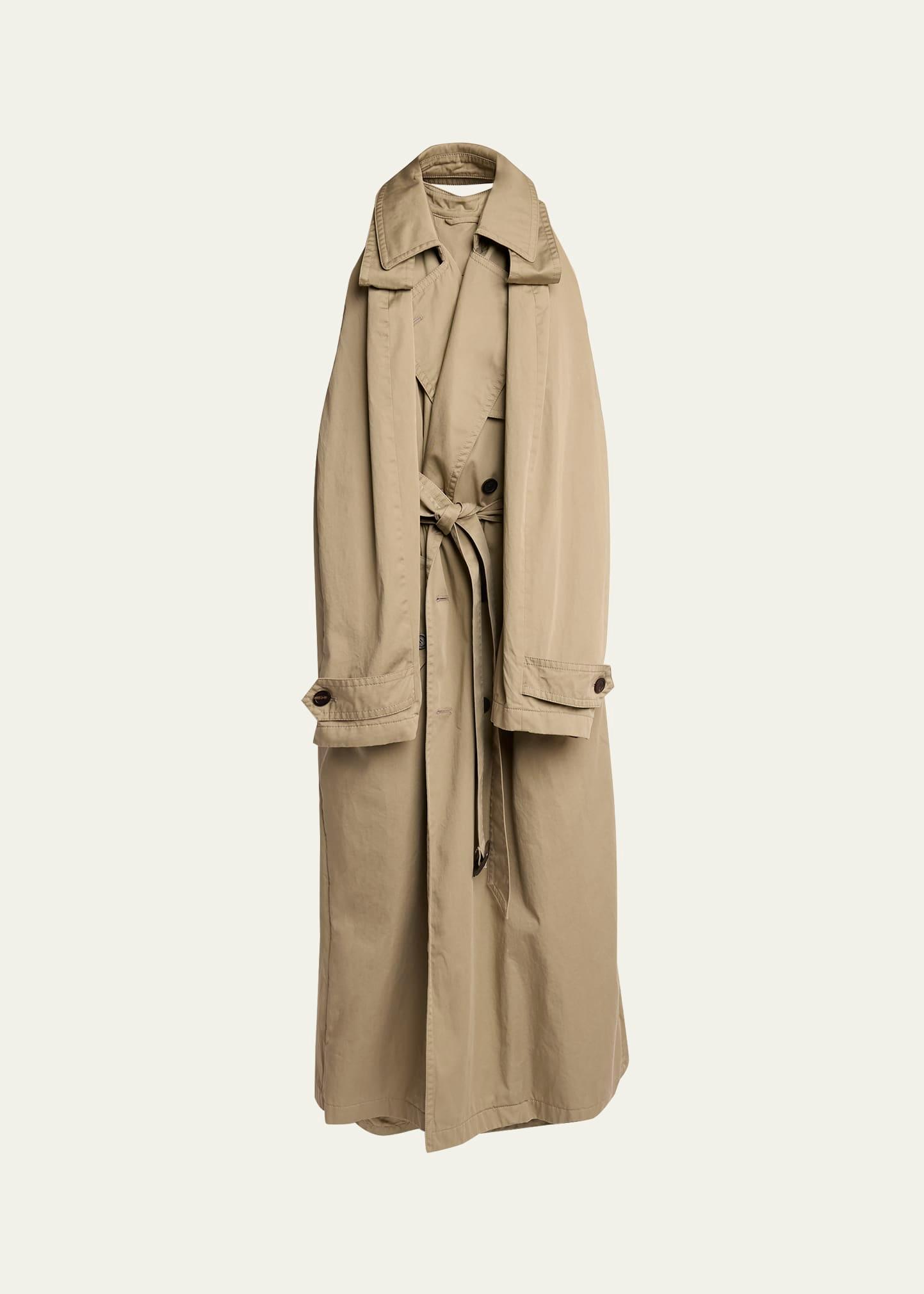 suspended halter cotton twill dress