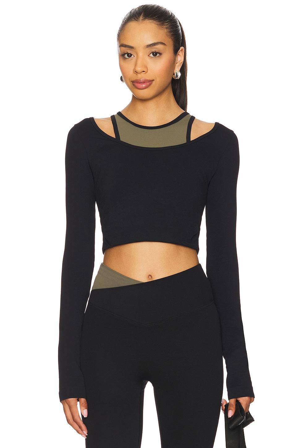 sutton long sleeve cropped top