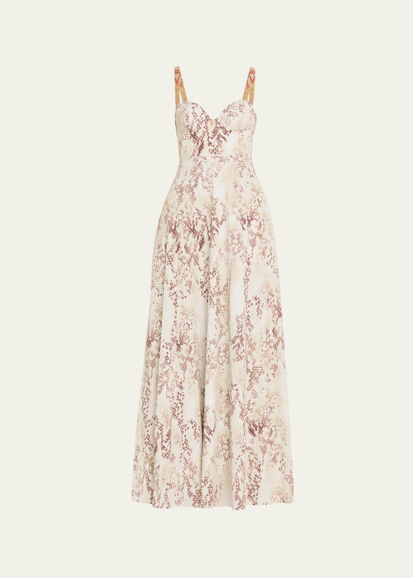 sutton snake maxi dress