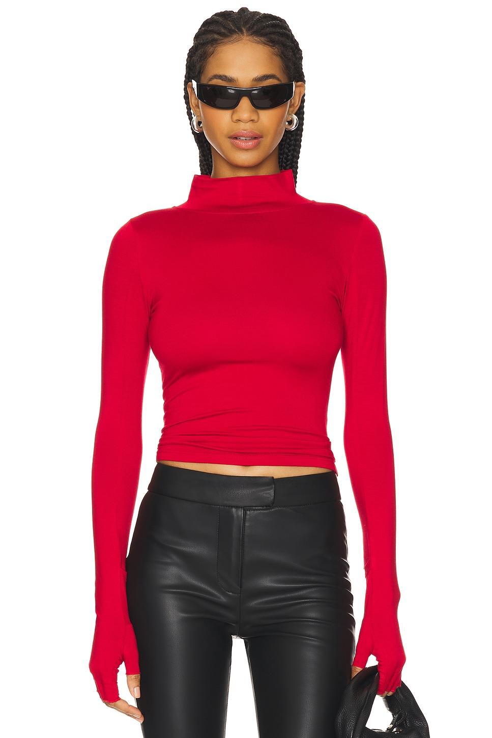swann mock neck tee