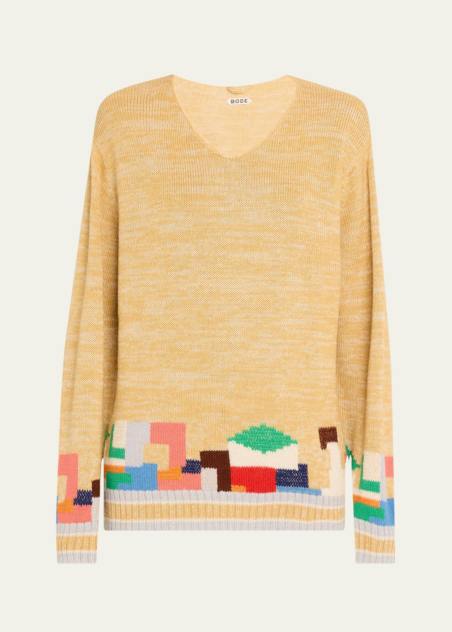 swatch abstract knit sweater