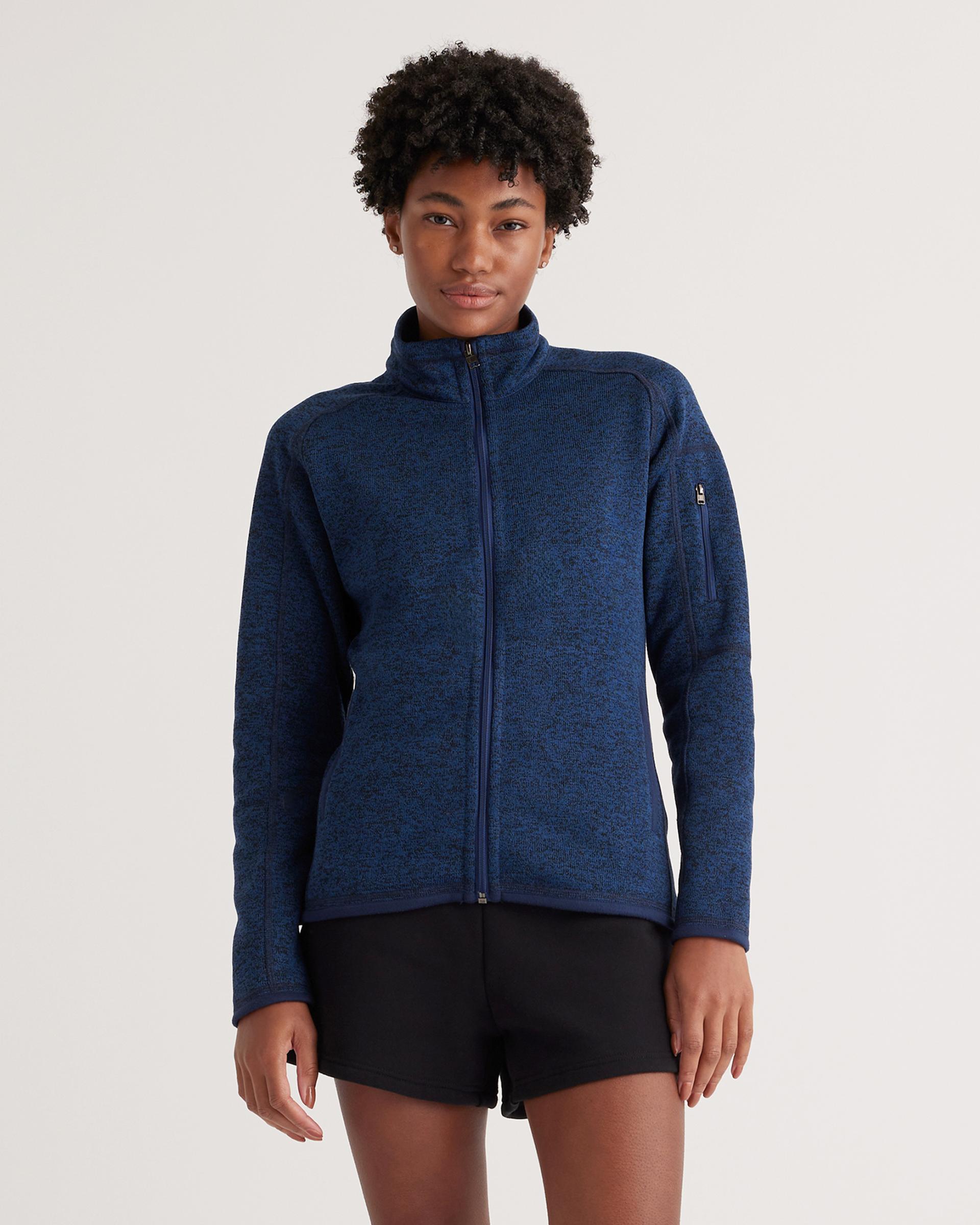 sweater-knit fleece full-zip jacket
