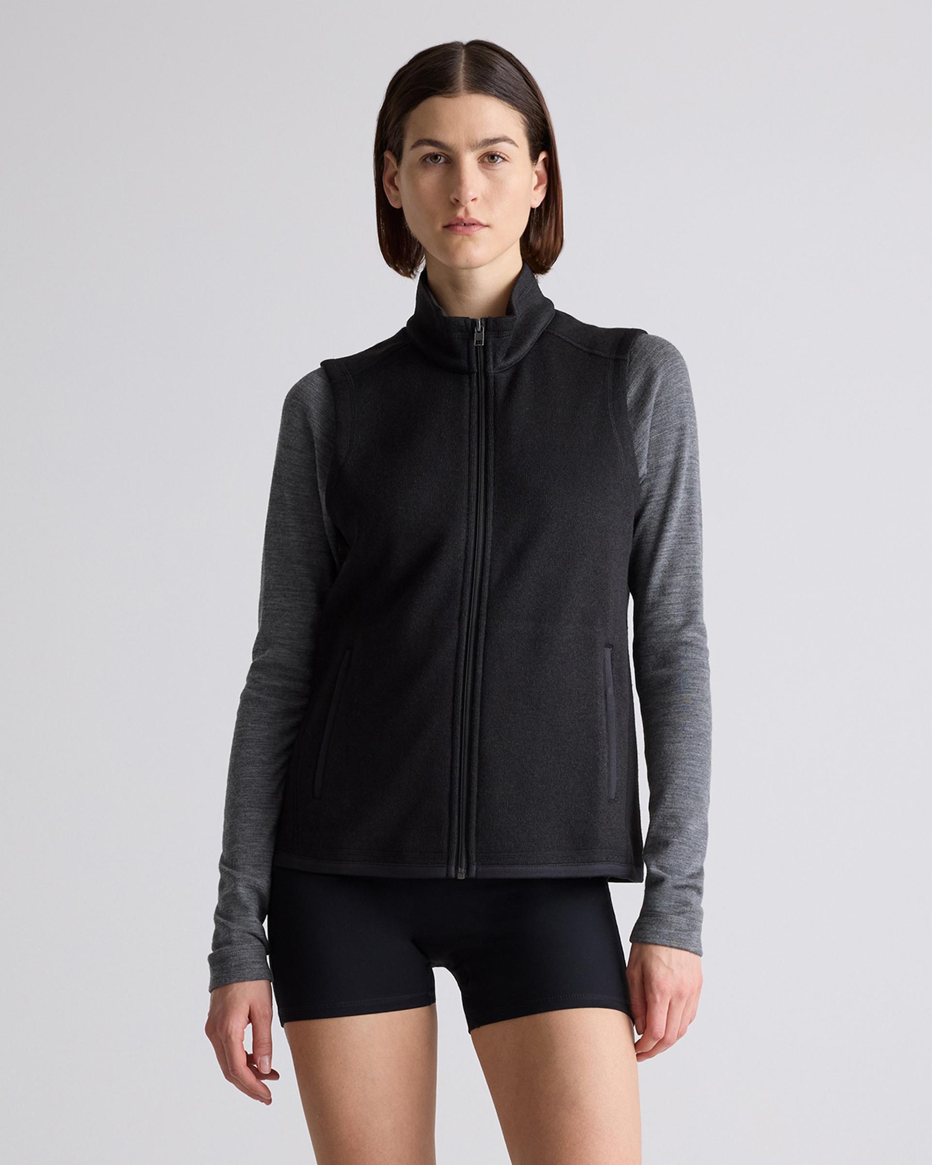 sweater-knit fleece full-zip vest