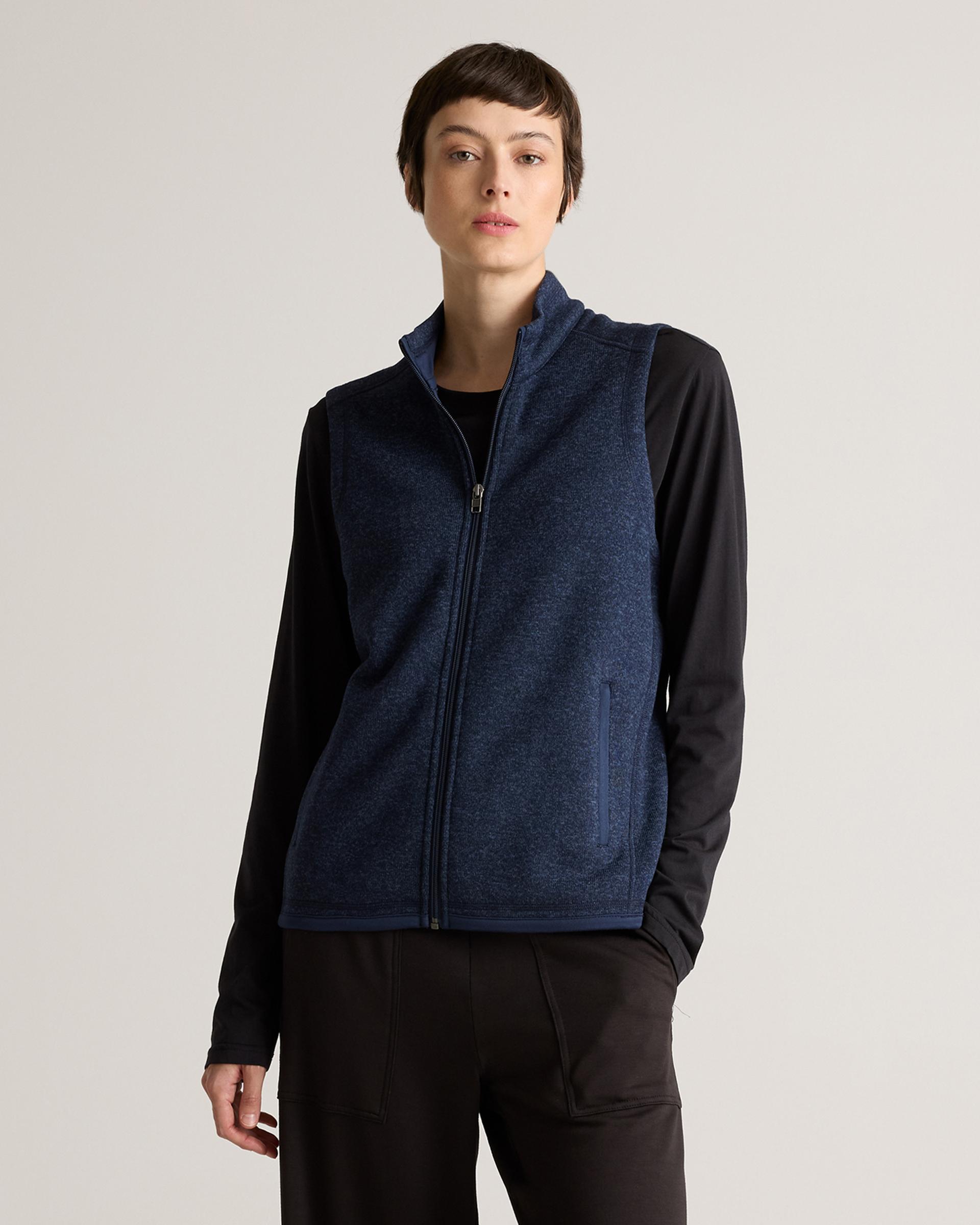 sweater-knit fleece full-zip vest
