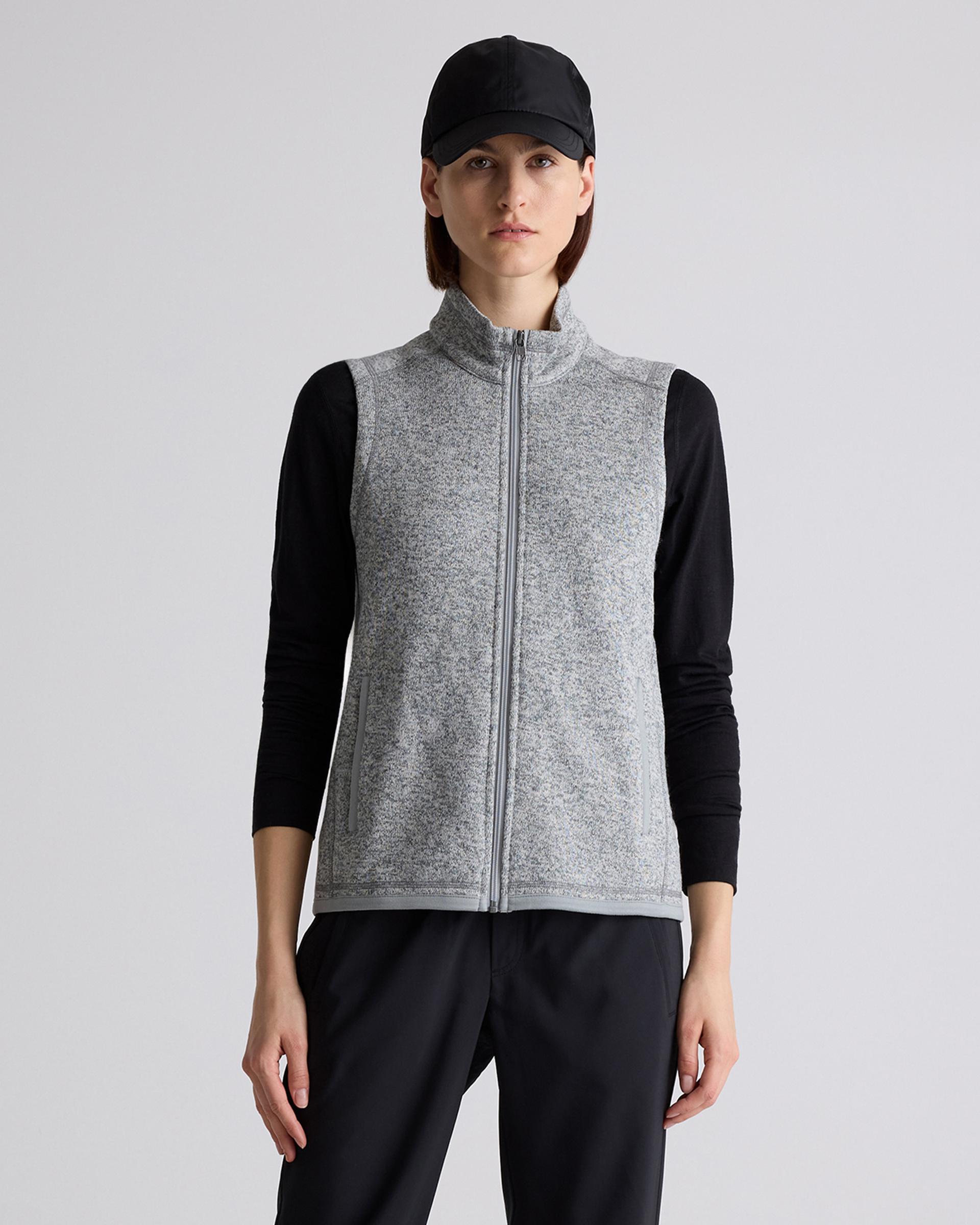 sweater-knit fleece full-zip vest